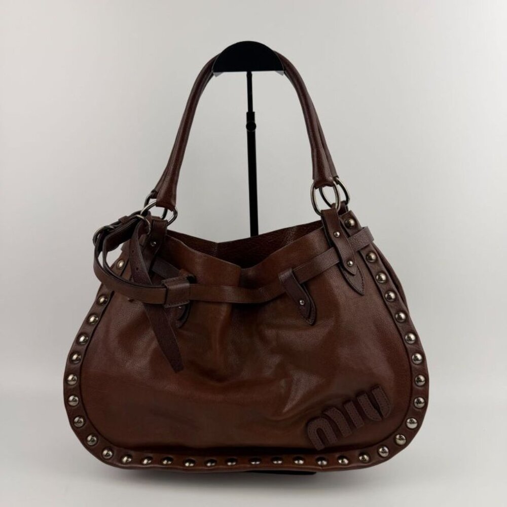 Miu Miu Tote Brown Leather Vintage - Picture 3 of 16